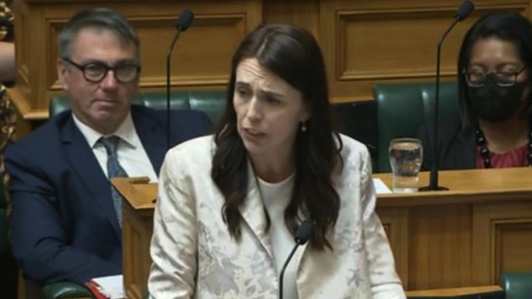 Jacinda Ardern is heard on a hot mic calling an opposition MP a rude word