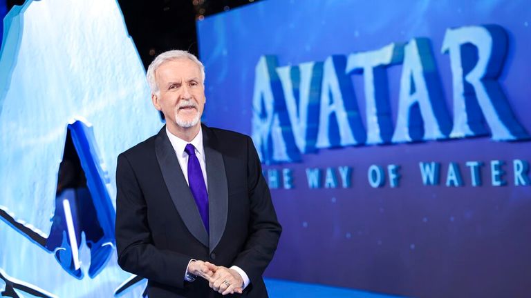 Director James Cameron poses for photographers upon arrival at the World premiere of the film &#39;Avatar: The Way of Water&#39; in London, Tuesday, Dec. 6, 2022. (Photo by Vianney Le Caer/Invision/AP)