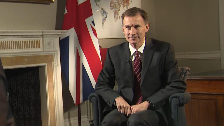 Jeremy Hunt says an independent pay review body is the &#39;fair way&#39; to determine pay rises