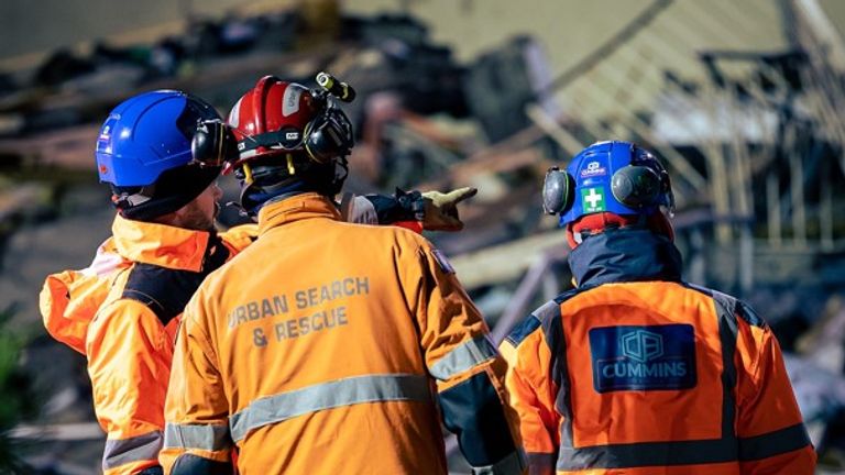 At least three people have died in an explosion at a three-storey tower block in Jersey. Pic: Government of Jersey