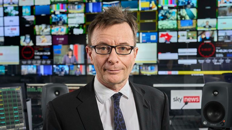 John Ryley, head of sky news announces he is standing down. Pic: Sky News                 