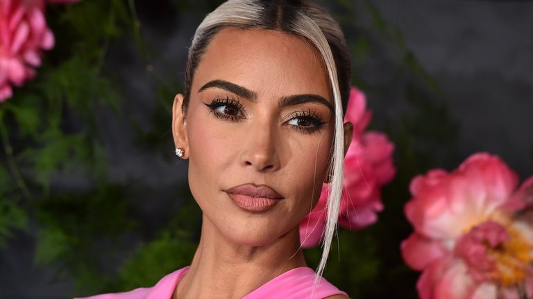 Kim Kardashian arrives at the 2022 Baby2Baby Gala on Saturday, Nov. 12, 2022, at the Pacific Design Center in West Hollywood, Calif. (Photo by Jordan Strauss/Invision/AP)