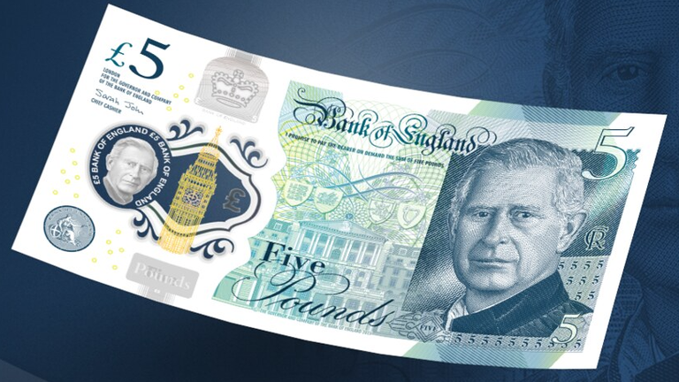 The notes feature a portrait of Charles on the front as well as a cameo of him in the see-through security window
