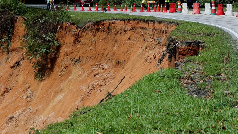 A general view of the landslide in Batang Kali, Selangor state, Malaysia December 16, 2022. REUTERS/Lai Seng Sin
