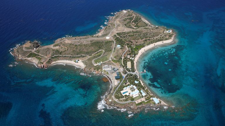 Little St. James Island, one of the properties of financier Jeffrey Epstein