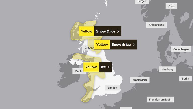 Saturday weather warning