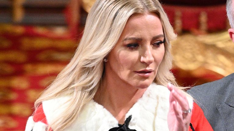 Baroness Michelle Mone attends the State Opening of Parliament in 2019. 