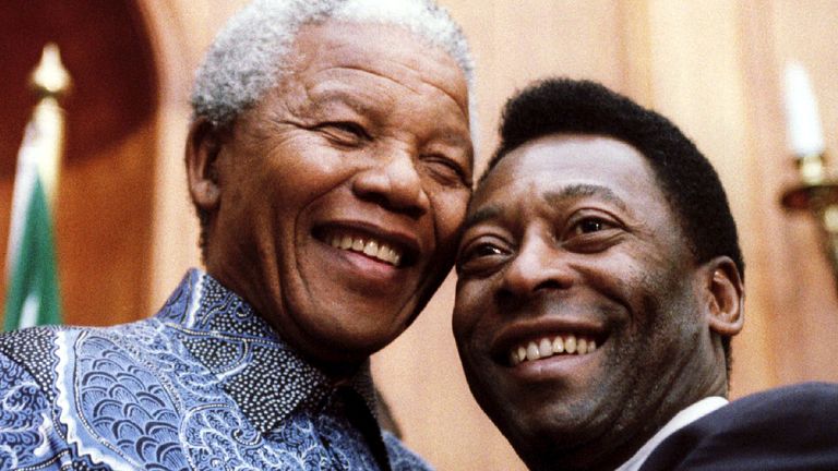 Nelson Mandela and Pele 