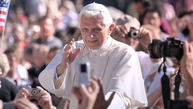 Pope Benedict XVI during his weekly general audience in St. Peter square at the Vatican
PIC:AP 