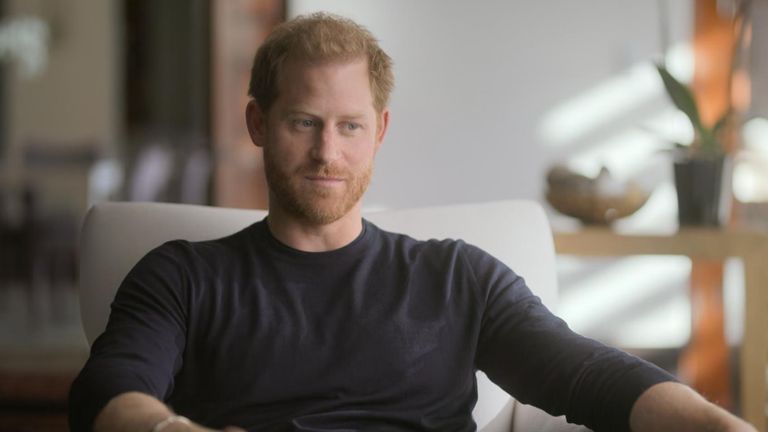 Prince Harry describes his meeting with his brother, father and grandmother 