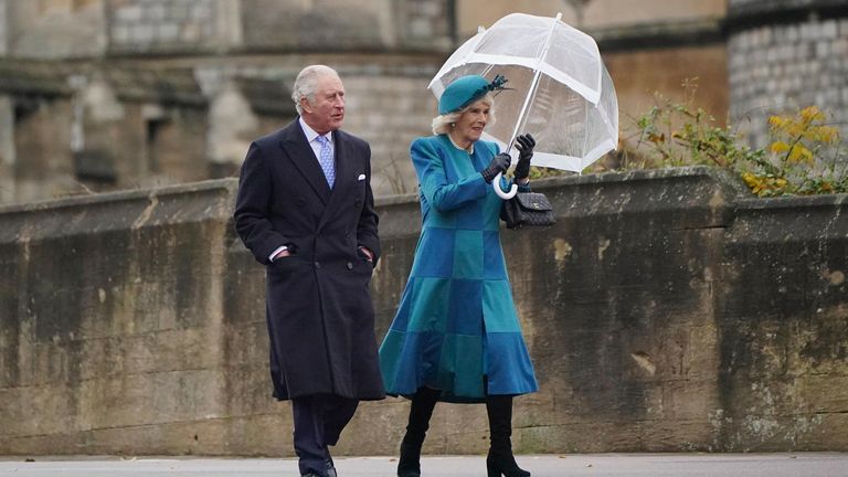 King Charles and Camilla. Pic: AP