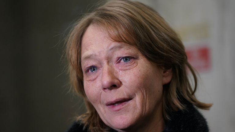 Russell Causley and Carole Packman&#39;s daughter Samantha Gillingham speaking to media at the Parole Board Offices, London, after the first public Parole Board hearing in UK history, involving Russell Causley, who murdered his wife almost 40 years ago. Causley was handed a life sentence for killing Carole Packman, who disappeared in 1985, a year after he moved his lover into their home in Bournemouth, Dorset. Picture date: Monday December 12, 2022.
