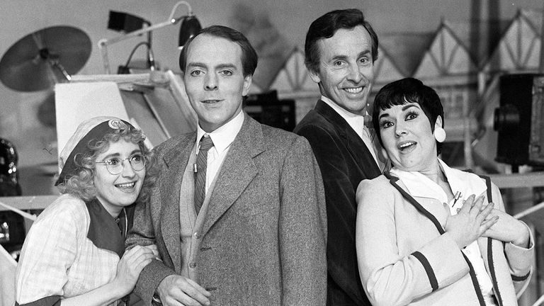 Hi-de-Hi! stars (L-R): Su Pollard, Simon Cadell, Michael Knowles and Ruth Madoc