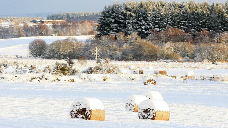 File photo dated 26/11/10 of snow covered fields near Banchory, Scotland, as a body representing landowners has told ministers that large parcels of land owned by a single entity are not a bad thing, as a consultation on new land reform laws is set to close.

