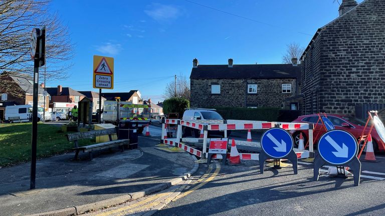 The scene in Sheffield's Stannington area after a major incident has been declared in the South Yorkshire city after temperatures plummeted in the suburbs leaving no gas for five days