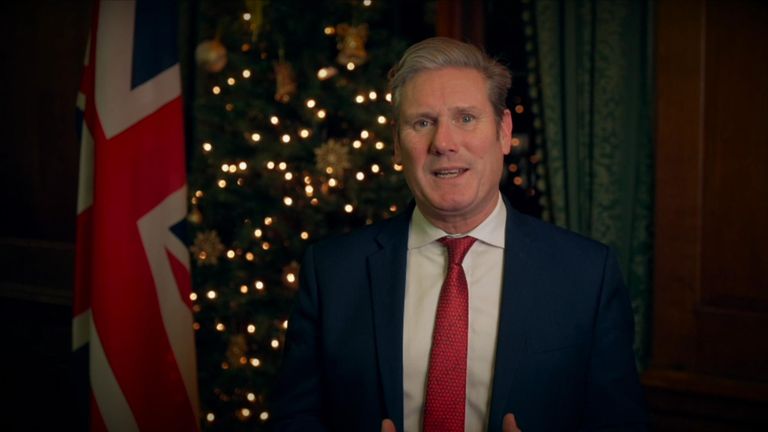 Sir Keir Starmer, the Labour leader, has delivered a Christmas message.