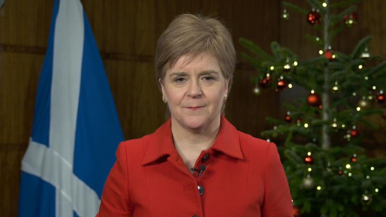 A Christmas message from SNP leader and first minister of Scotland, Nicola Sturgeon.