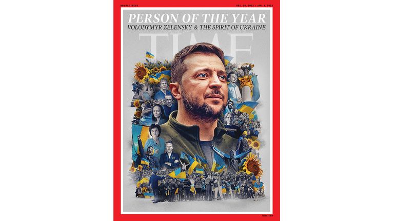 PERSONALITY OF THE YEAR 2022: VOLODIMIR ZELENSKY AND THE SPIRIT OF UKRAINE PIC: Time Magazine