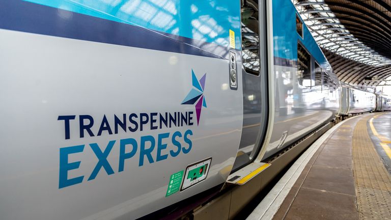 TransPennine Express train on the platform 
Pic: Jonny Walton
