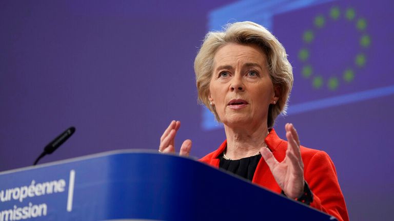 Ursula von der Leyen has said the allegations are of the &#39;utmost concern&#39;. Pic: AP