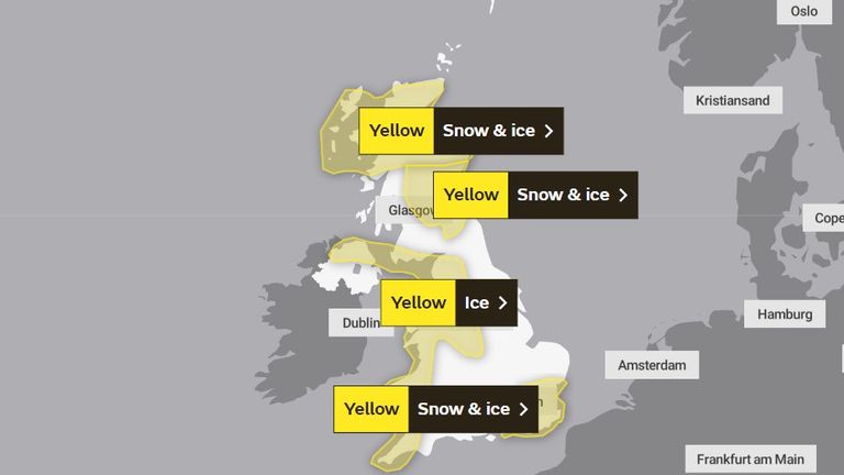 Sunday weather warning