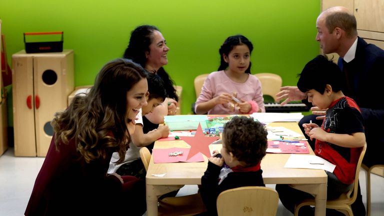 The Prince and Princess of Wales during a visit to Roca, in Chelsea, Massachusetts, a non-profit organisation focusing on high-risk young people between the ages of 16-24 years old at the centre of urban violence.