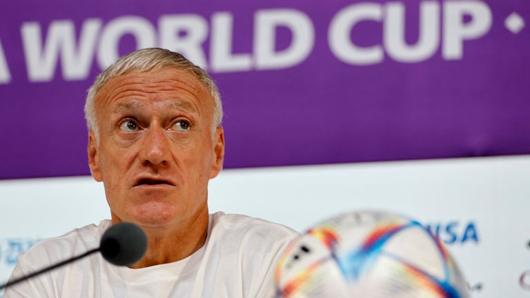 France coach Didier Deschamps during the press conference ahead of England v France clash