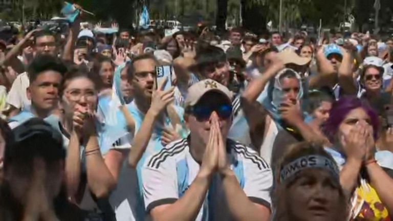 Fans in Argentina react to the dramatic World Cup final