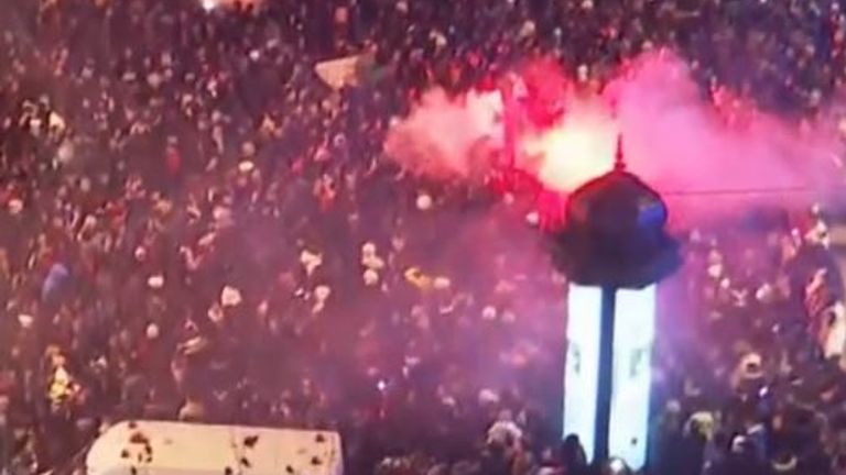 France fans clash with police in Paris