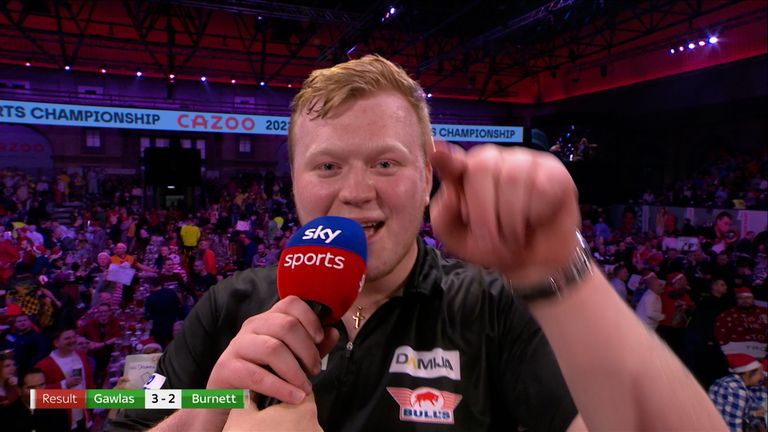 Adam Gawlas conducts the crowd during interview 'Happy Birthday mum