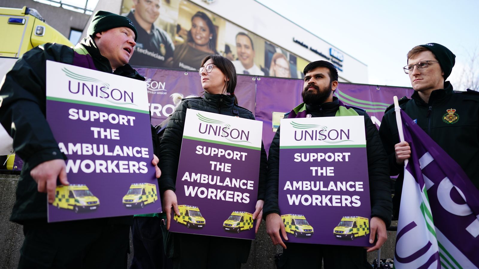 Ambulance workers strike for third time in five weeks as pay and staffing dispute rumbles on