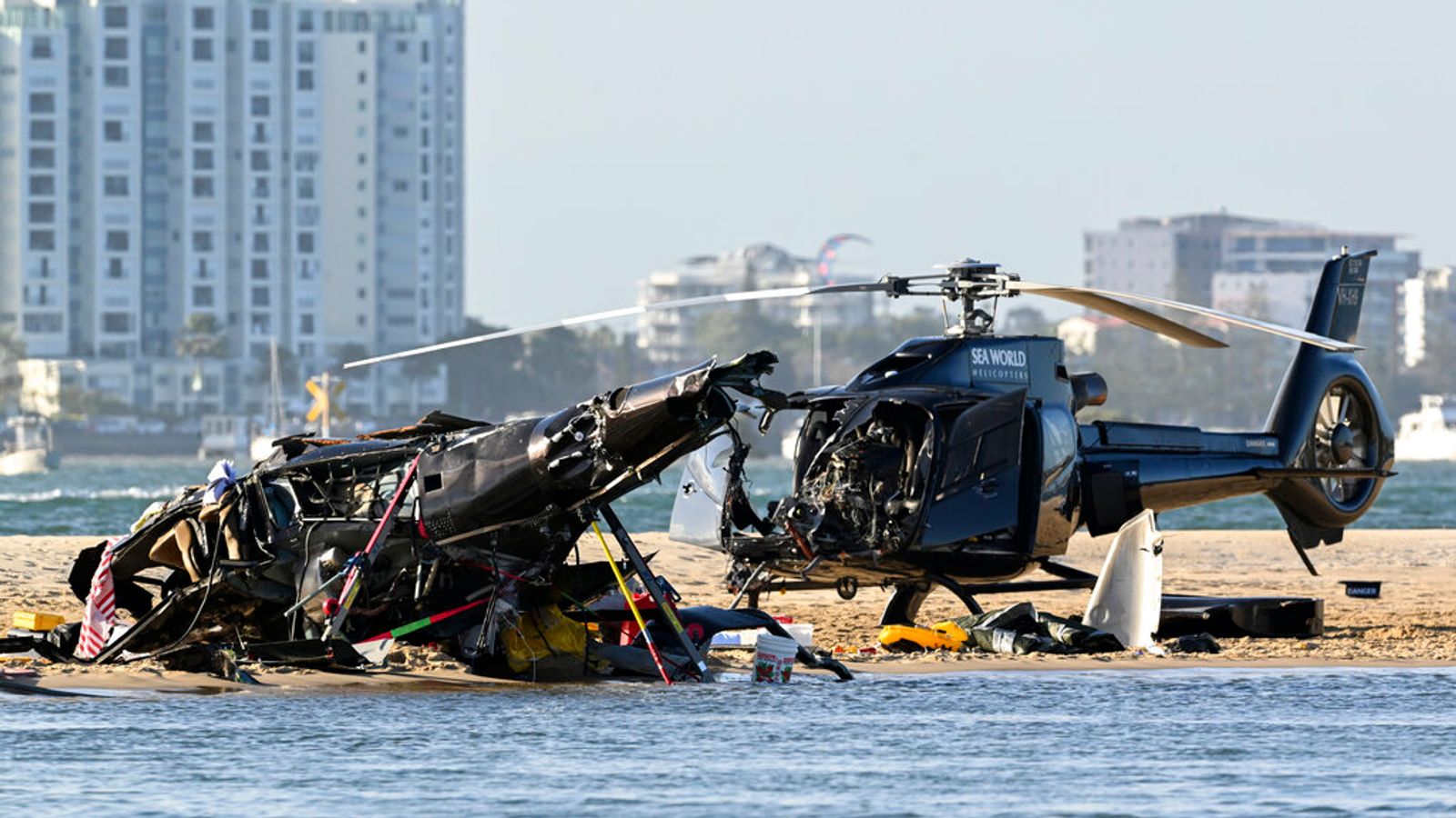Two Britons among four killed in Australian helicopter collision near Sea World theme park