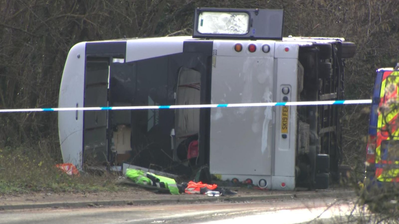Dozens injured with some in hospital after double-decker bus with 71 on board overturns on A39 Quantock Road in Somerset