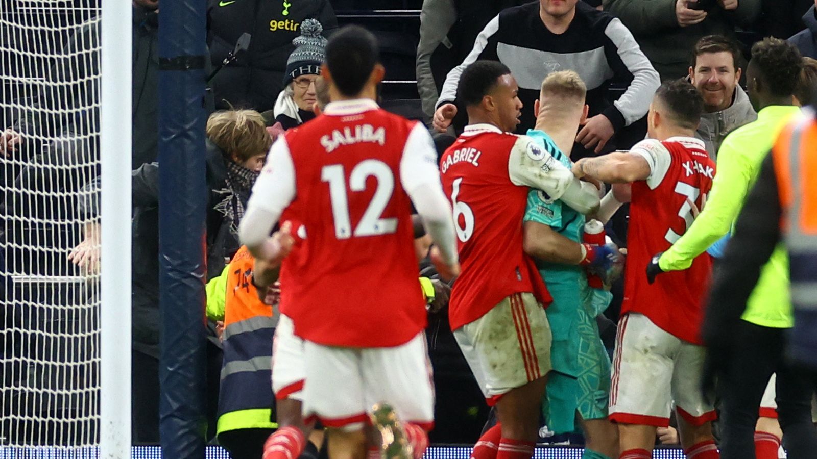 Aaron Ramsdale: FA condemns fan's attack on Arsenal goalkeeper after Spurs game