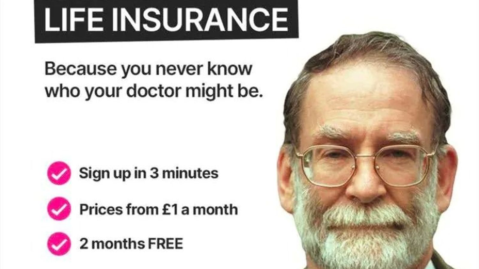 ‘Absolutely disgusting’: Life insurance firm uses picture of serial killer Harold Shipman in advert | UK News