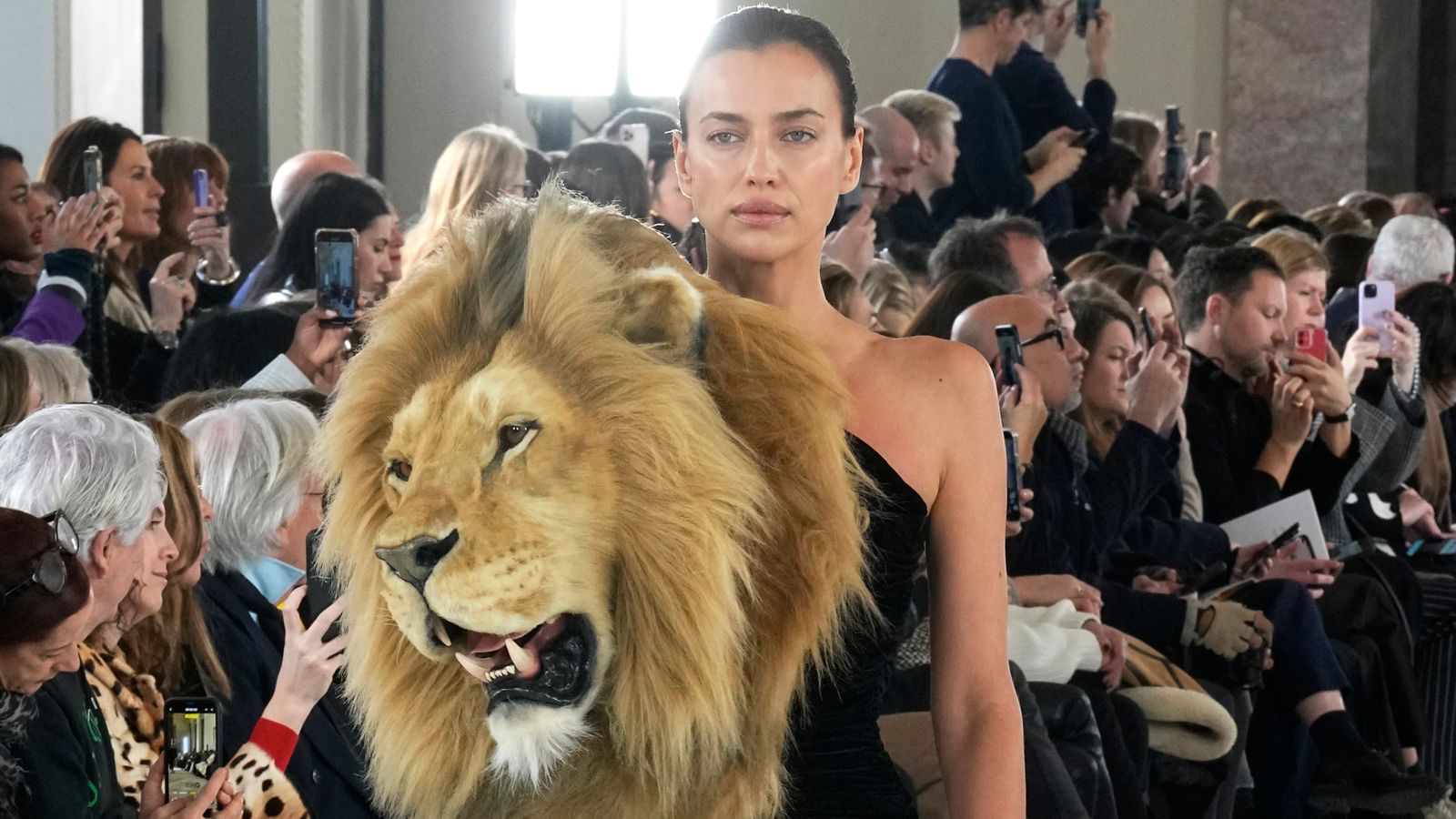 Kylie Jenner lion dress at Paris fashion week defended by Schiaparelli after Carrie Johnson criticism