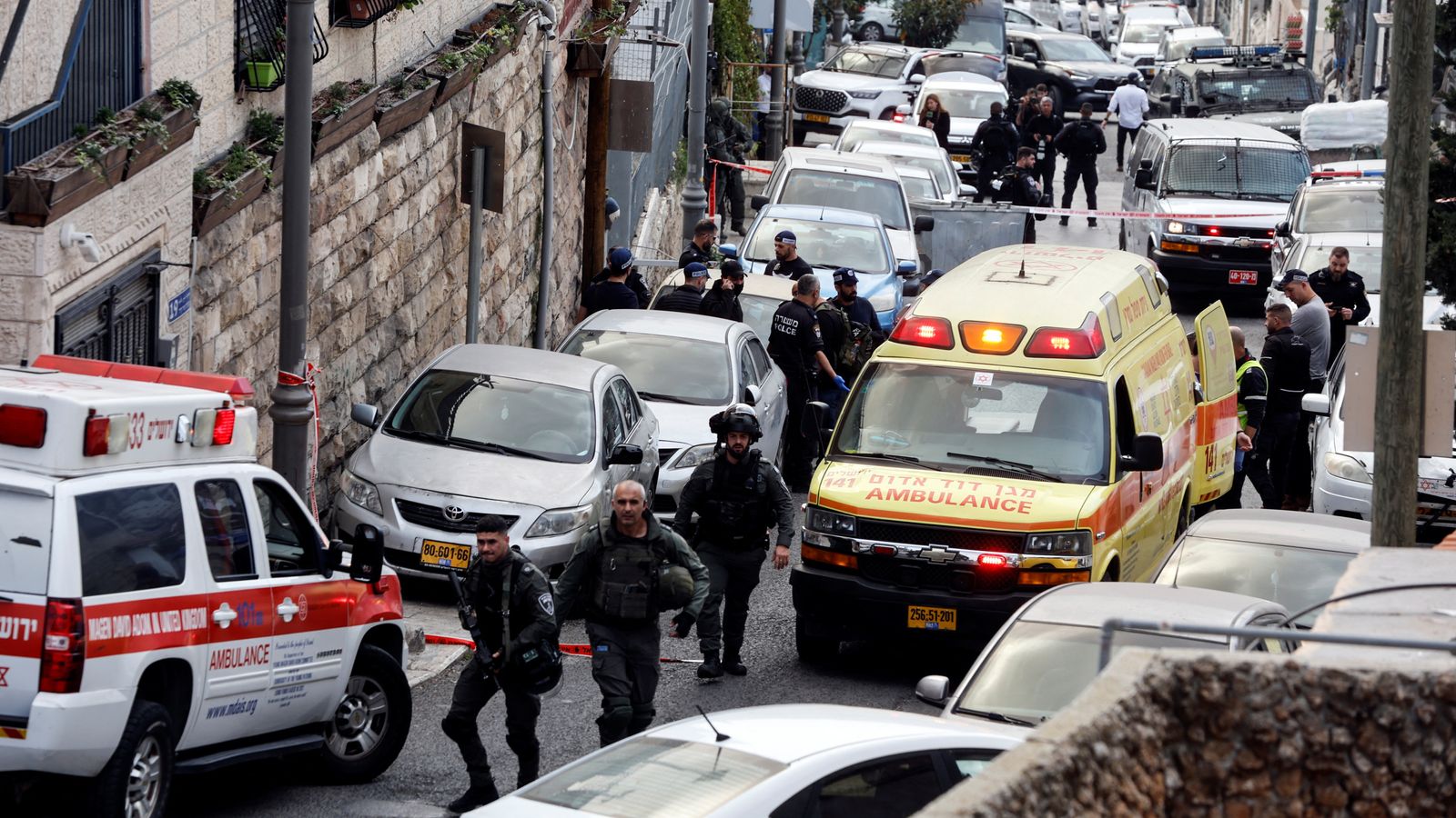 Jerusalem: Boy, 13, suspected of 'terror attack' hours after gunman killed seven outside synagogue