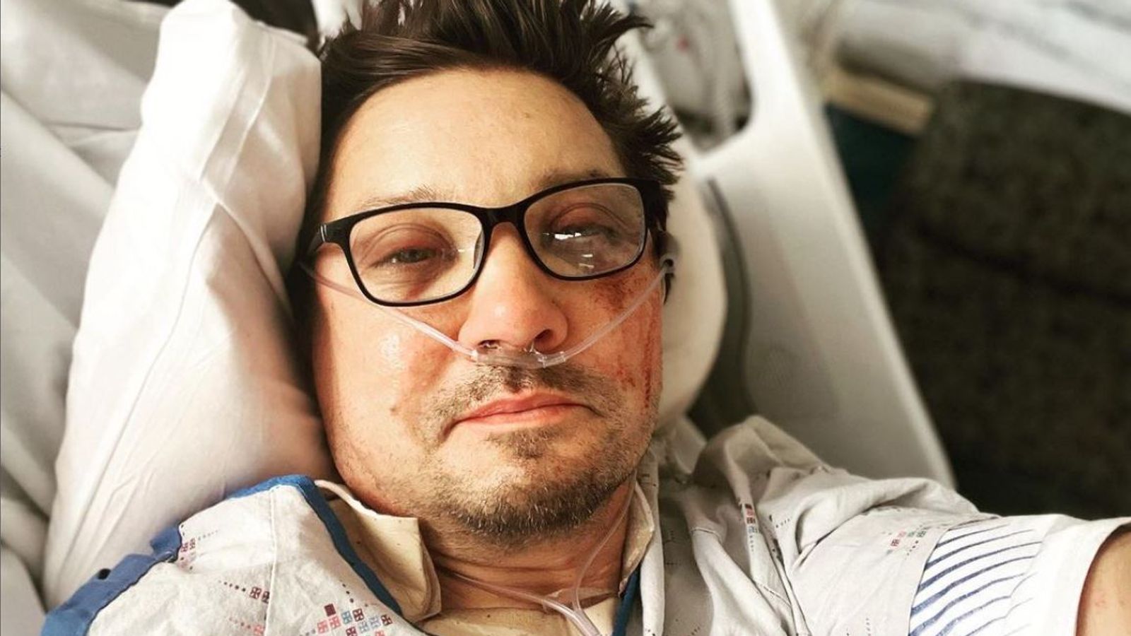 Excited' Jeremy Renner shares image of new show which will be out 'as soon  as I'm back on my feet' after snow plough accident | Ents & Arts News | Sky  News