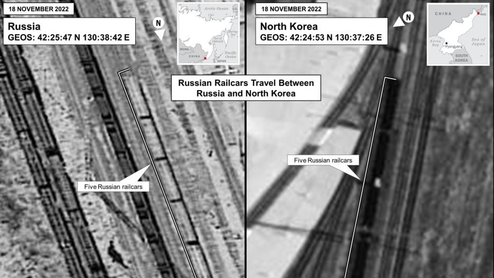 Ukraine war: Russian train collected weapons from North Korea for Wagner mercenaries, US says