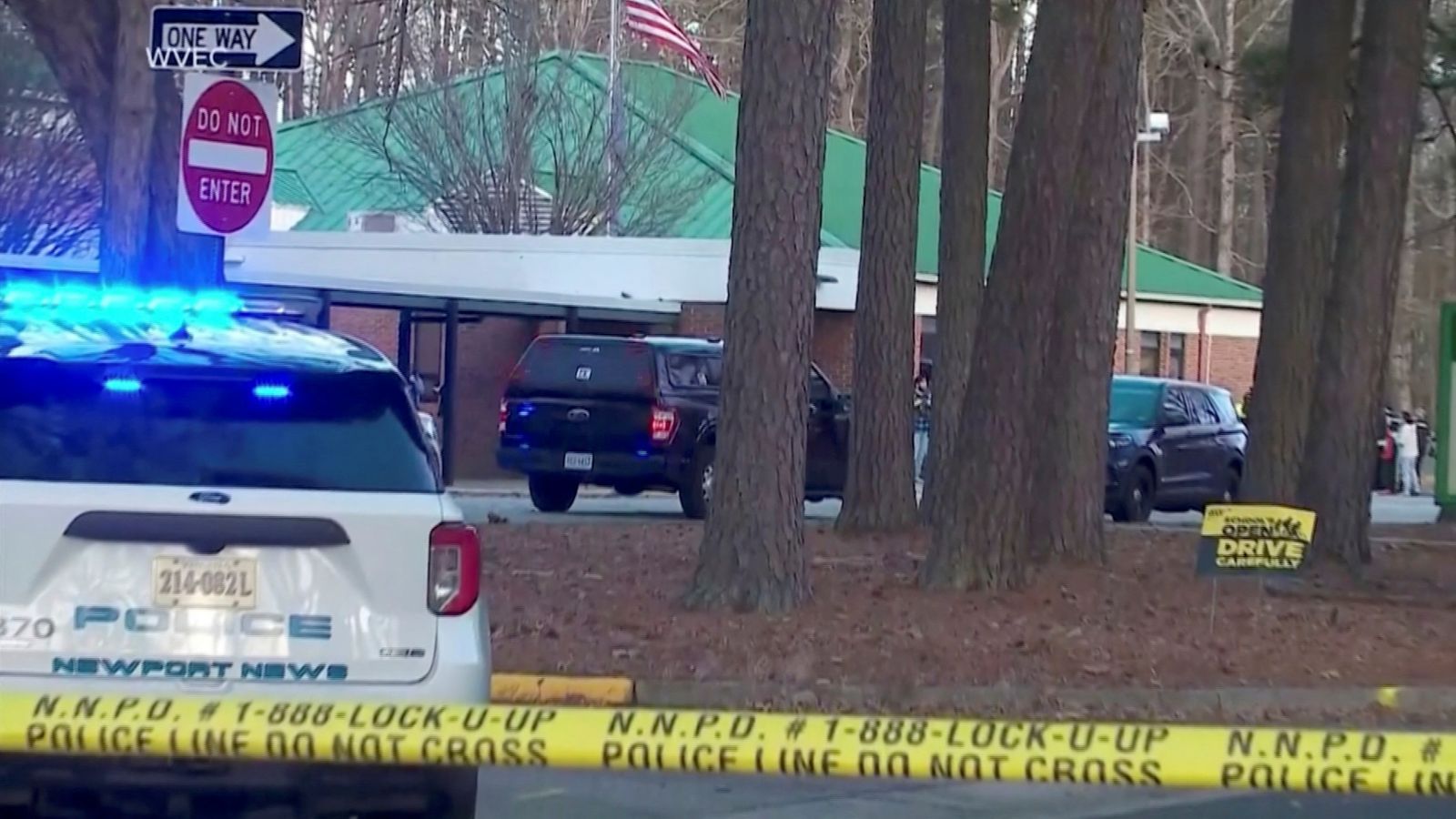 Virginia teacher shot by pupil, 6, 'showing signs of improvement' in hospital