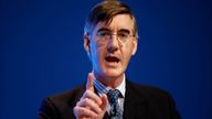 Britain&#39;s Leader of the House of Commons Jacob Rees-Mogg speaks during the Conservative Party annual conference in Manchester, Britain, September 29, 2019. REUTERS/Henry Nicholls