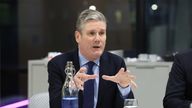  Keir Starmer during a Brexit Business Working Group breakfast at KPMG offices in Belfast