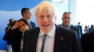 Boris Johnson attends the COP27 summit in November 2022. Pic: AP