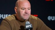 Dana White was speaking at the media day for a UFC event in Las Vegas: Pic: AP