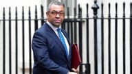 James Cleverly is heading to the US and Canada for a two-day trip. Pic: AP