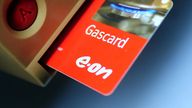 General view of EON prepayment card.   PRESS ASSOCIATION Photo. Picture date: Monday October 14, 2013. See PA story ECONOMY Energy. Photo credit should read: Rui Vieira/PA Wire