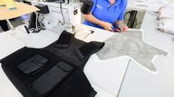 Stab vest production in Germany 
PIC:AP