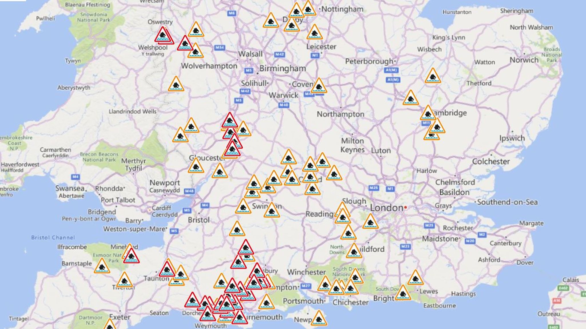 UK weather: Flood warnings and alerts in place amid fears some areas ...