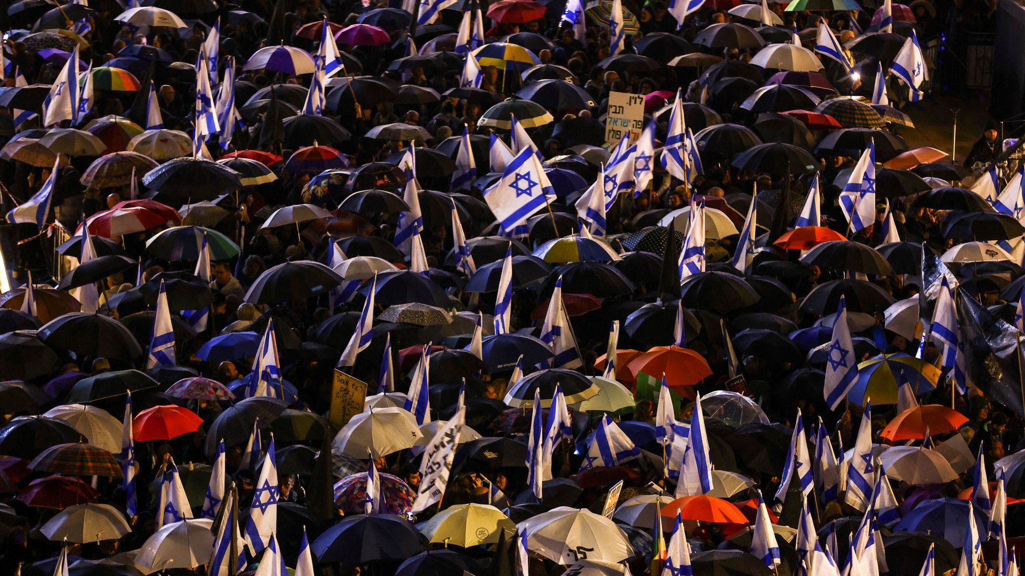 Tens Of Thousands Of Israelis Protest Against Netanyahus Legal Reforms World News Sky News 3293