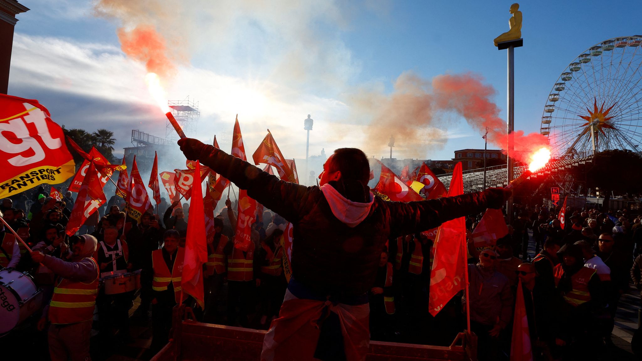 Nationwide Strikes In France As Protesters Halt Trains And Disrupt ...